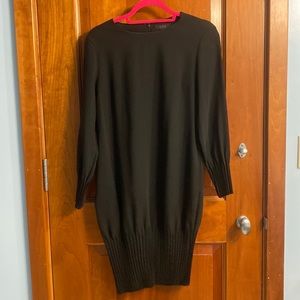 Black COS Dress with ribbed sleeping and hem